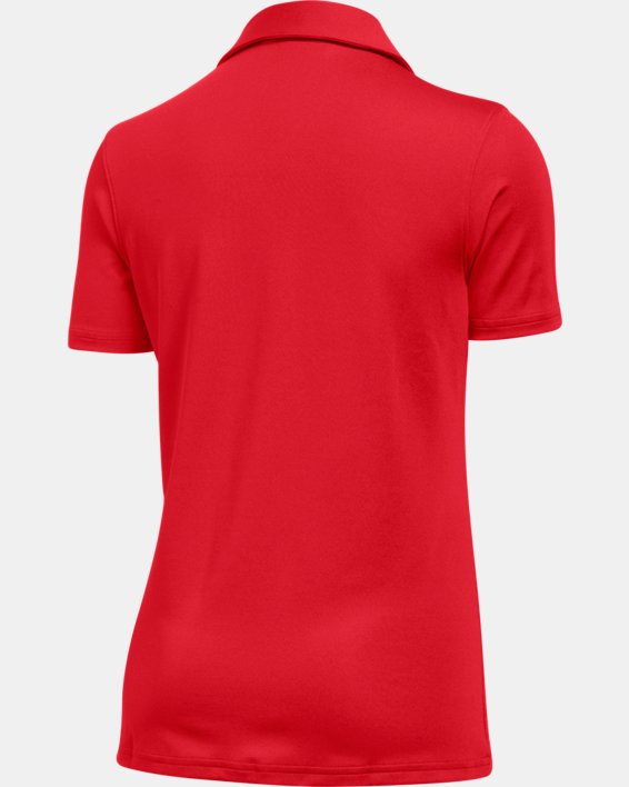 女士UA Performance Polo衫 in Red image number 8